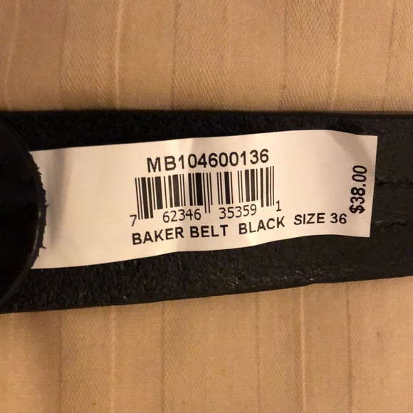 FOSSIL Black Genuine Leather Belt size 36 - Picture 3 of 5